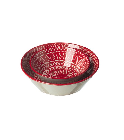 Vadim Collection Red Ceramic Bowls 16x6cm Set of 4