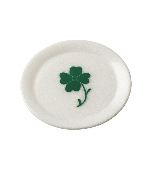Clover Inlay Marble Plate