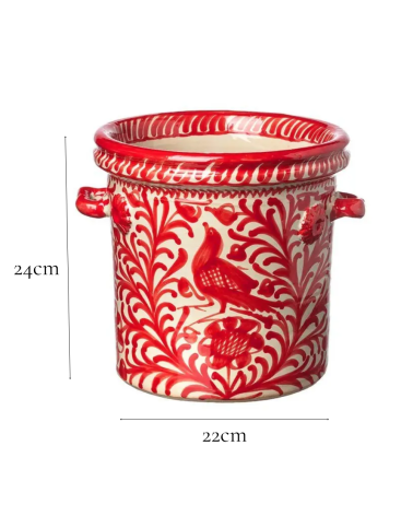 Ice Bucket - Red & White